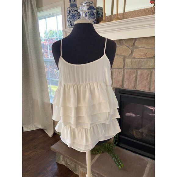 Cream Ruffled Cami by WhoWhatWear (Small) - Picture 1 of 3